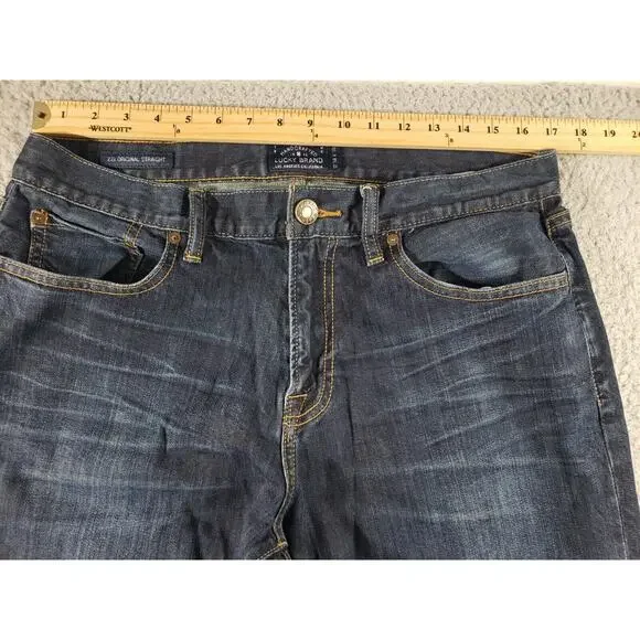 Lucky Brand Jeans Men's 34x30 Blue Denim 221 Original Straight Cotton Stretch - Picture 5 of 16